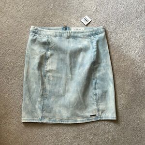 Abercrombie&Fitch Vertical Stripe Denim Pencil Skirt